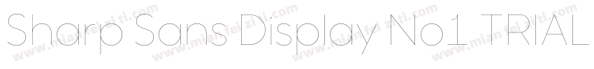 Sharp Sans Display No1 TRIAL字体转换